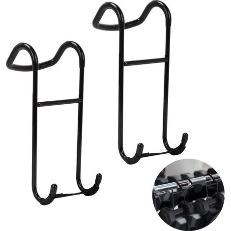 Lot de 2 Crochets Robustes pour Haltères, Capacité de 225lbs Crochets pour Observateur D'haltères Bras de Fixation pour Haltères pour Haltères, Fitness, Haltérophilie, Entraînement de D'épaule (1/5)