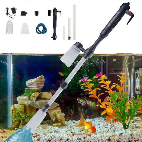 Nettoyeur de substrat d'aquarium électrique 4 en 1, aspirateur étanche à siphon automatique, outil de nettoyage pour aquarium (1/5)