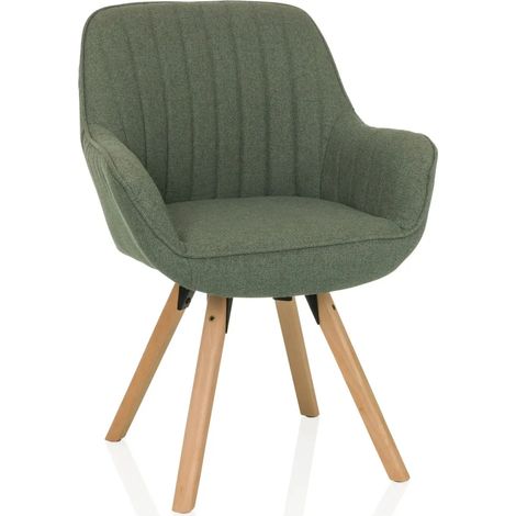 [NEUWERTIG] B-Ware Stuhl Esszimmerstuhl Hjh Living Scandi Soft Stuhl Sitzmöbel Grün (1/2)