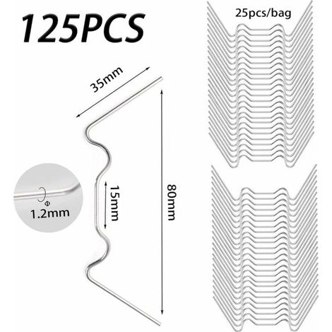 Clips de Vitrage pour Serre,125 pcs W Serre Pinces en Acier Inoxydable Serre Vitrage Clips Clips en Verre pour Serre Jardin,Serre Verre Accessoires Serre,pour Fixation de Serre (1/4)