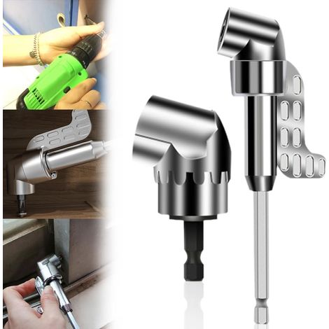Adaptateur de forage à angle droit de 105 degrés, Nouveau pilote d'angle Cumuul Sherum, Moyeu de vis d'outil d'angle de fixation de forage pour le travail ménager, 2PCS