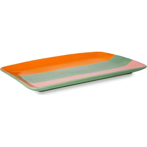 Piatto Rettangolare Sintra 30x20.5 cm Linee Colorate WD LIFESTYLE