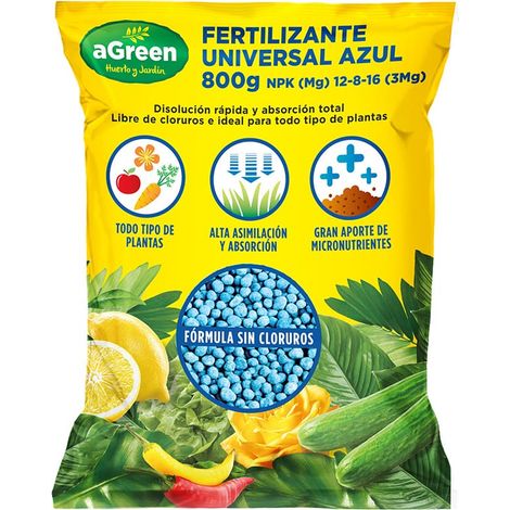 Edma – Engrais bleu universel 800g – Nutrition complète pour toutes plantes – Granulés solubles – Stimule croissance et floraison durable