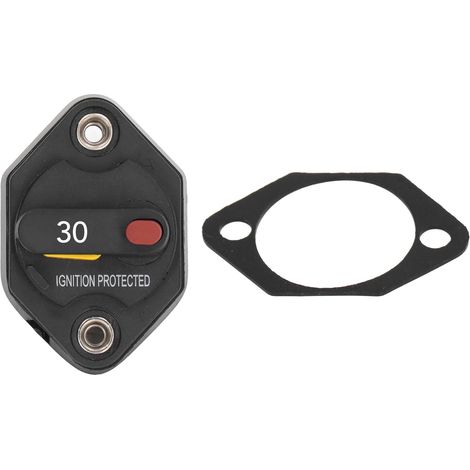 Circuit Breaker Fuse Overcurrent Protector Waterproof with Manual Reset Button 32V for RV 30A