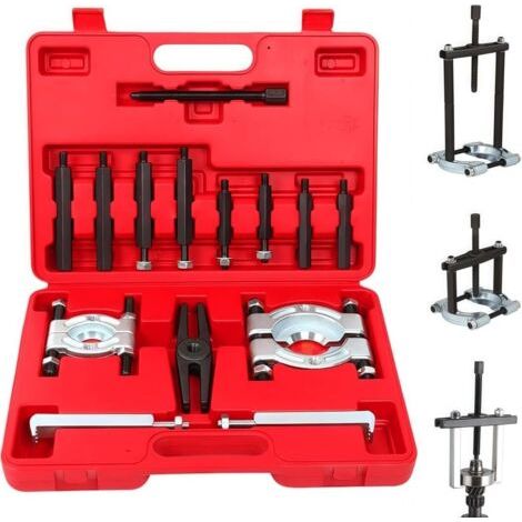 Bearing puller set, 14-piece, 5-ton lifting capacity, 5 and 7.6 cm bearing pullers, tool for mechanics--DTEKGAZ