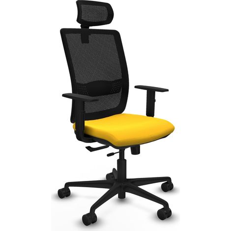 Chaise piqueras y crespo Haches cuir noir mousse injectée (1/2)