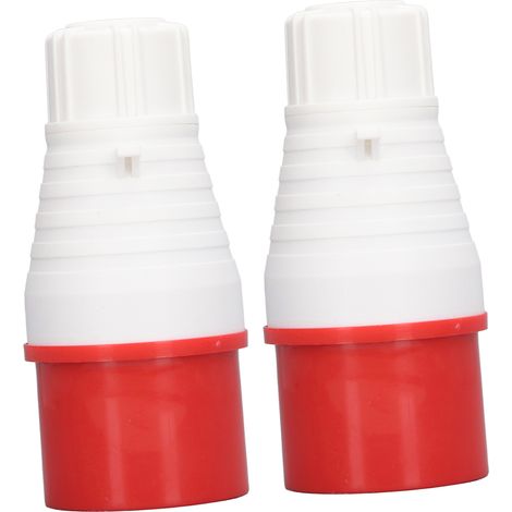 Lot de 2 prises industrielles 5 broches 32 A IP44 étanches, en laiton PP, 220-380 V et 240-415 V (1/5)
