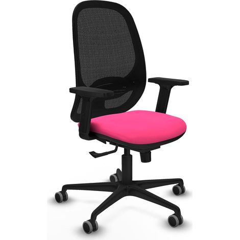 Chaise de bureau piqueras y crespo Cilanco noir filet simili cuir (1/2)