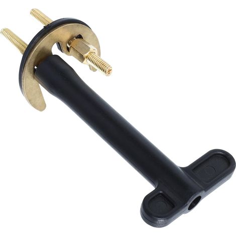 Kit de fixation en cuivre en forme de fer à cheval pour robinet de salle de bain, fixation dorée polie (1/5)