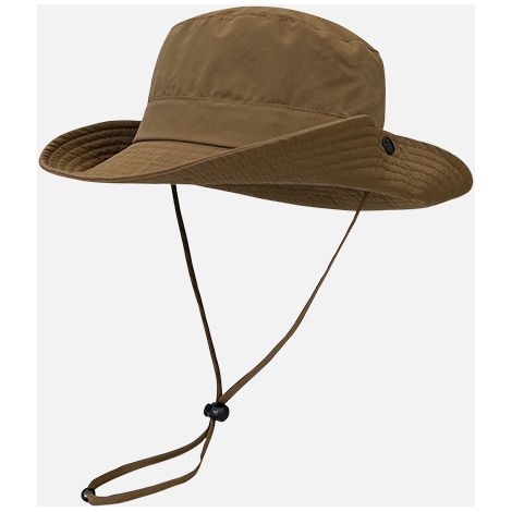 Chapeau de soleil d'extérieur à larges bords (marron 58-60 cm), chapeau de jungle pour la pêche, la chasse et le camping (1/5)