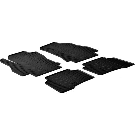 Set tappeti su misura in gomma - compatibile per  Citroen Nemo 5p (12/0803/14) -  Citroen Nemo Van (12/0803/14) -  Fiat Fiorino (11/0712/24) -  Fiat Qubo 5p (09/0805/20) -  Peugeot Bipper (05/0809/17)