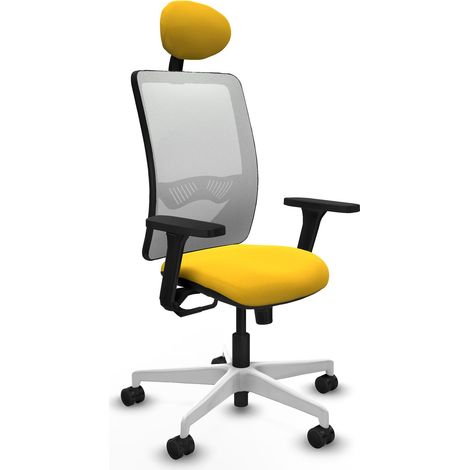 Sedia da ufficio piqueras y crespo Zulema bianco mesh similpelle (1/2)