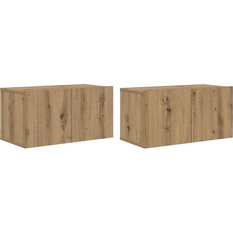 Maison Exclusive - Set mobile TV 2 pcs Marrone 60 x 30 x 30 cm Legno multistrato