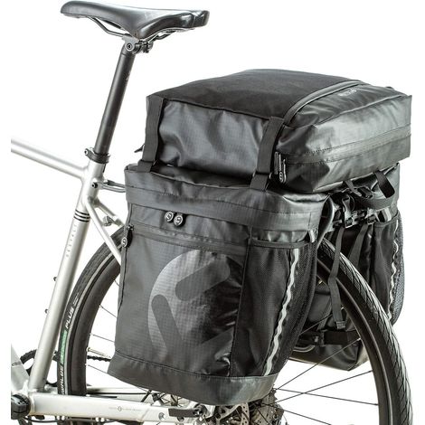 Sacoche Arrière Vélo - 900D Imperméable - Avec Bande Réfléchissante - Poignée Intégrée - Pour Selle ou Porte-Bagages - 1 Pièce