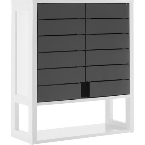 Mömax Hängeschrank Tia Grau/Weiß ca. 60x70x23 cm (1/5)