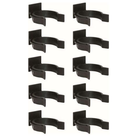 Cyclingcolors – Lot de 10 clips de plinthe à tenon en plastique noir Ø 28mm – Fixation rapide pour plinthes standard – Installation sans outils (1/3)