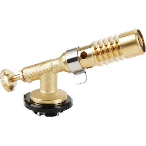 [NUNCA USADO]Cabezal de pistola de llama portátil profesional adecuado para gas de cocina, pistola de llama de butano, depilación de barbacoa, ablandamiento de mangueras (latón) (1/5)