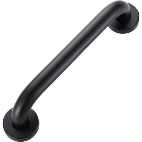 Barre d'Appui Douche - Noir - 400mm - Poignée de Douche de Sécurité - Barre d'Appui WC Handicapé - Barre de Soutien pour Toilette - Barre de Maintien Douche et WC (1/5)