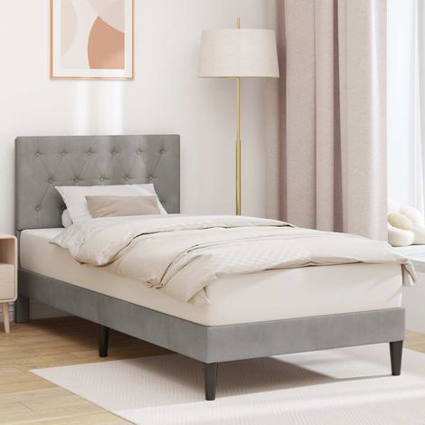 Estructura de cama Gris Claro 80 x 200 cm Terciopelo (1/5)