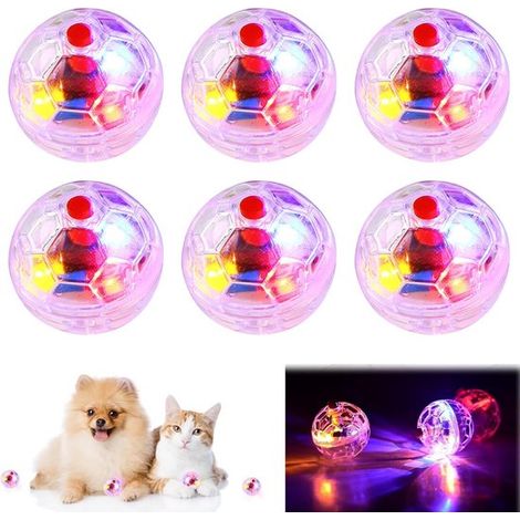6 pelotas LED luminosas para gatos - Juguetes interactivos con movimiento (1/5)