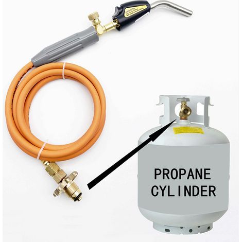 Torche portative au Propane, outil de soudage aux gaz liquéfiés avec réglage de la puissance de feu à allumage piézo (1/5)