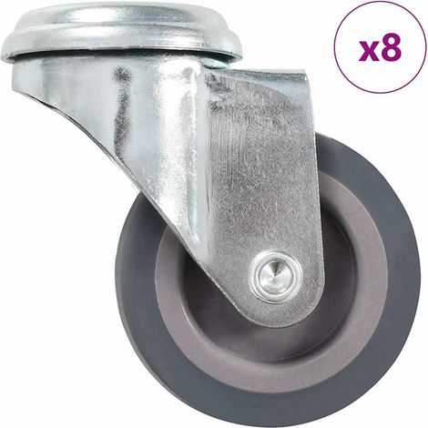 vidaXL Ruedas giratorias con agujero pasador 8 unidades 50 mm (1/5)