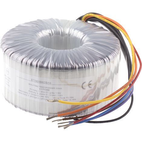 Transformateur torique RS PRO 2 sorties, 2 x 115V c.a.  2 x 50V c.a., 300VA ( Prix pour 1 ) (1/3)