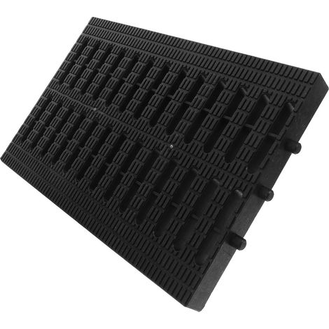 Grille D'égout en Plastique Noir 20x30x2,5 Cm pour Drainage Extérieur Cuisine, Couvercle de Caniveau Polyvalent pour Évacuation des Eaux Pluviales et Entretien Facile (1/5)