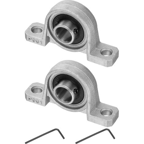 2pcs Paliers de Battement Montés Lisse KP001, Palier à Semelle Alésage 12mm pour Bride Roulement à Bille de Bloc Roue de Brouette Machine à Axe Imprimante 3D, P6(ABEC3) (1/5)