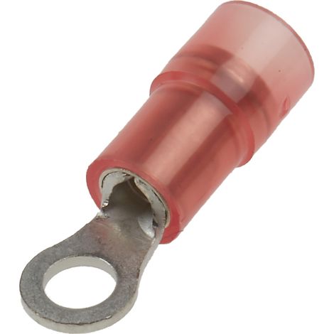 Cosses à œillet RS PRO, Isolé, Rouge, 1.5mm², M3 (4), 5.5mm (1/3)