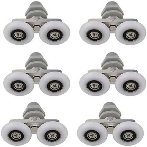 25mm Roulette Porte Douche, 4pcs Roulettes De Porte De Douche Coulissantes, Pour Trou De Verre De 10-14mm, Roulettes Pour Porte De Douche (1/4)