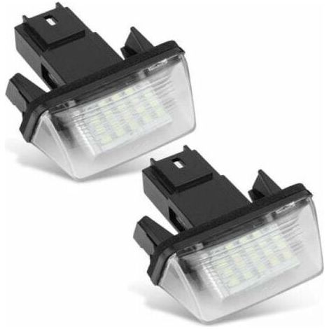 2pcs 18 LED Car License Plate Light Lamp Left & Right for C3 2002-2009 / BERLINGO / 306 307 406 5008 (1/4)