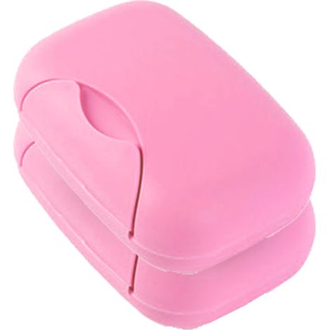 jaboneras, de plástico resistente, con base texturizada antiadherente, ideales para viajes, acampadas y excursiones. (1/5)