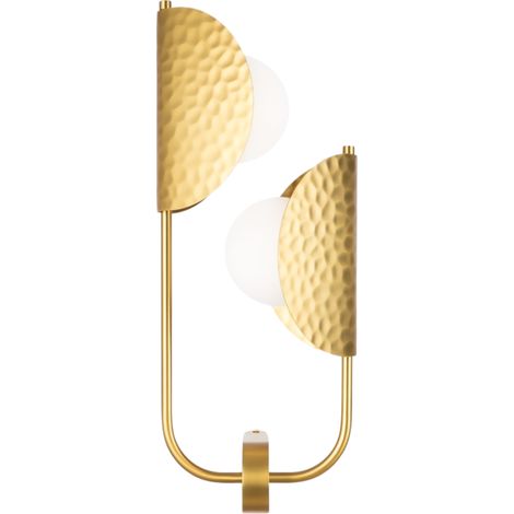 Maytoni Tropic I Lampada da parete moderna in ottone 2xG9 paralume bianco (1/5)