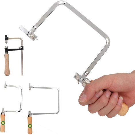 Ensemble de 3 scies à métaux portables en forme de U, cadre de scie à archet, outil de coupe pour la fabrication de bijoux à fair (1/5)