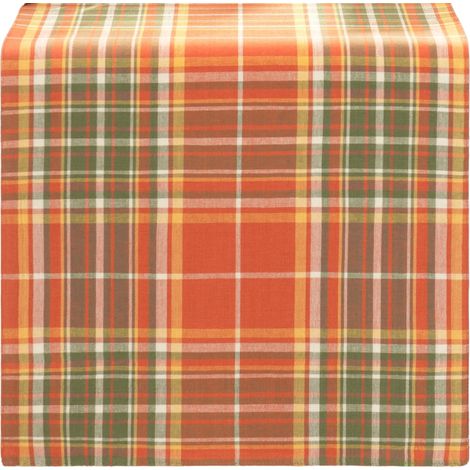 Hawley Plaid Harvest Automne Thanksgiving Coton Console Centre de Table Chemin de Table 33 x 177,8 cm (1/5)