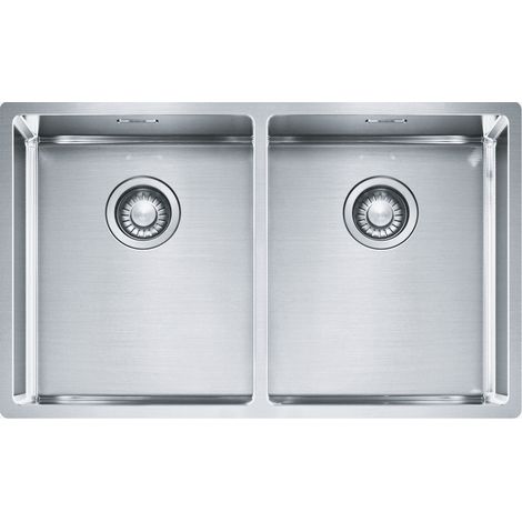Evier Franke Box BXX120-34-34 - Inox Lisse - Vidage : Manuel (1/2)
