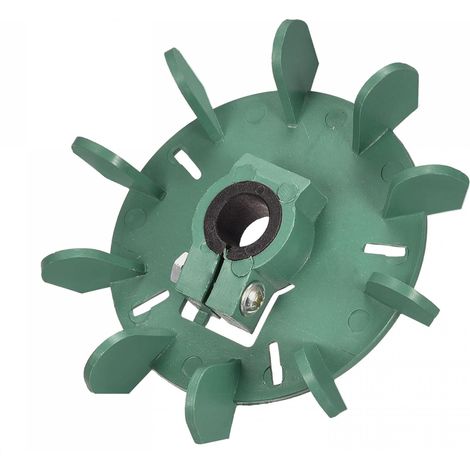 Lntyq 10 Turbine Plastique Moteur Ventilateur Ailette Chaleur Dissipation Ailette Rond Roue 11.5-12mm Interne Diamètre Vert