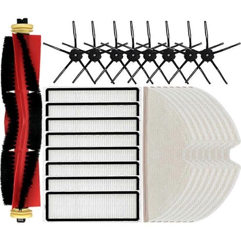Pièces détachées pour balai à franges Roborock S5 / S5 Max / S6 : filtre de brosse latérale principale, lingette