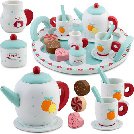 Set da tè giocattolo in legno RK-869 Ricokids (1/5)