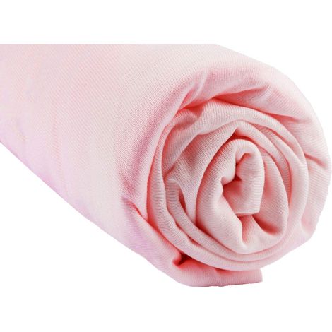 Drap Housse 90x140 cm Lit Enfant Evolutif Lit Junior 90 x 140 cm Extensible Bambou Hypoallergénique Rose Sommeil sain (1/5)