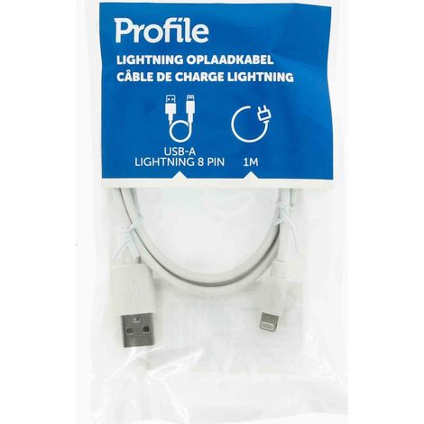 Câble Usb-a Vers Lightning 1 M Blanc - Profile (1/2)