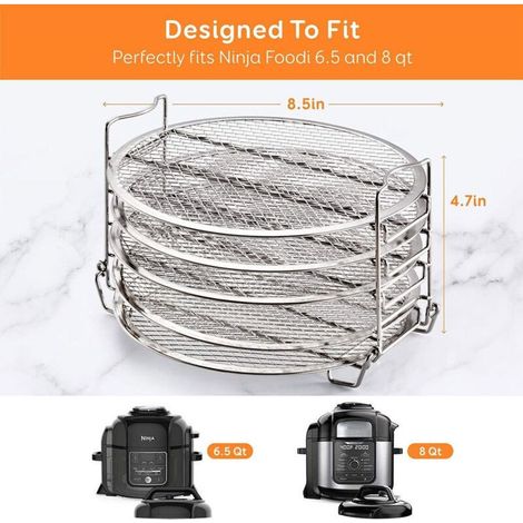 Support déshydrateur pour accessoires Ninja Foodi, autocuiseur et friteuse à air comprimé 6,5 litres et 8 litres – Grille d (1/5)
