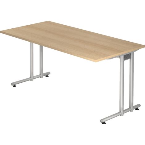 bümö Schreibtisch Serie-N Rechteck: 160 x 80 cm Eiche (1/5)