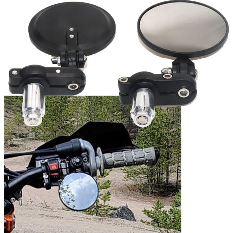 Folding handlebar mirror, black electric scooter style motorcycle modification mirror