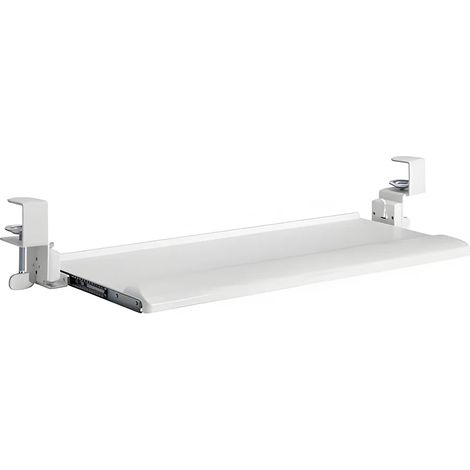 Tiroir clavier blanc, sous le bureau, visserie SolidHand-KT08W (1/5)