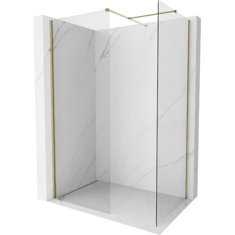 Mexen Kioto-X cloison de douche Walk-in 120 x 100 cm, transparent 10 mm, dorée - 800-120-202-50-00-100-X (1/5)