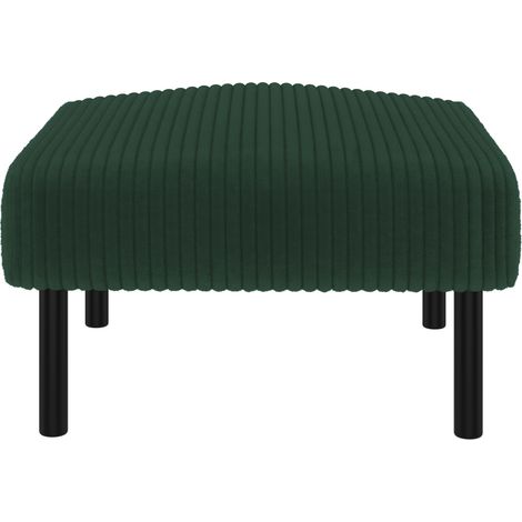 Poggiapiedi imbottito in velluto a coste con gambe in metallo 56x51x39 cm MODENUIT (1/5)