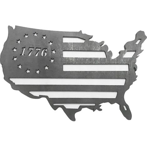 Drapeau Américain En Bois - Décoration Murale Pour Le 4 Juillet - Décor Indépendance Pour Salle De Séjour Chambre Cabane - 1 Pièce (1/5)