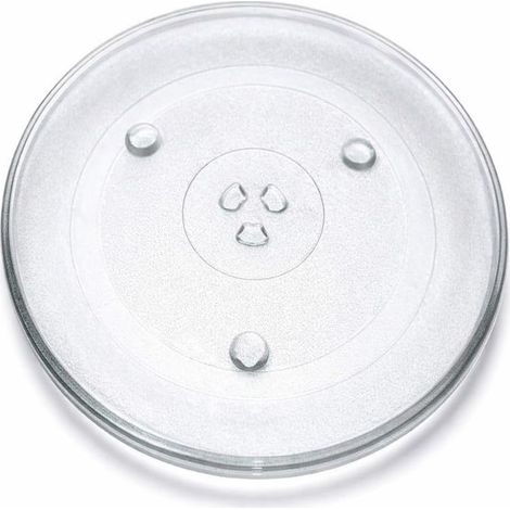 1 Plateau tournant, Verre, Diamètre 31,5 cm, Résistant chaleur, Four -ondes universel (1/5)